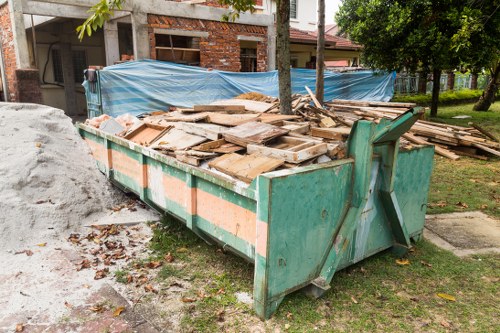 Company team inspecting waste containers at a Brentwood site