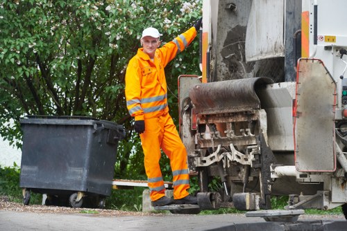 Modern equipment used for flat clearance with sustainable methods